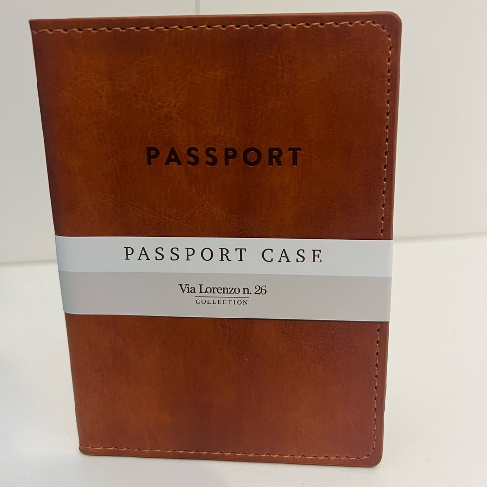 Passport Case cognac Nutmeg Rust color